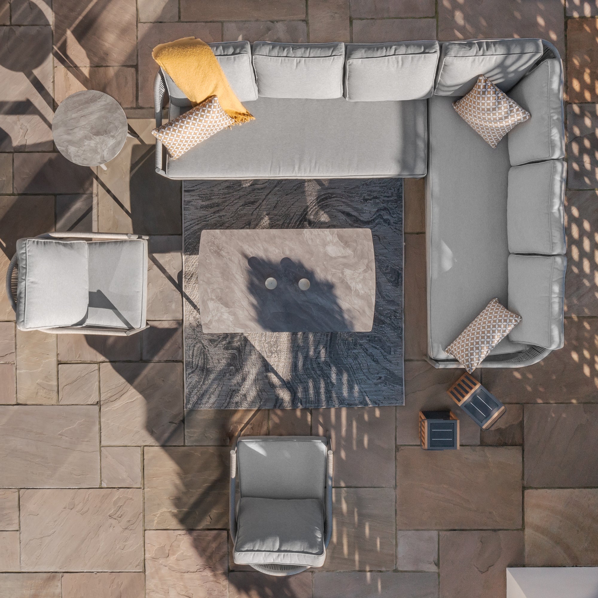 Florence Large Corner Sofa Set with Armchair Set of 2 - Cool Linen
