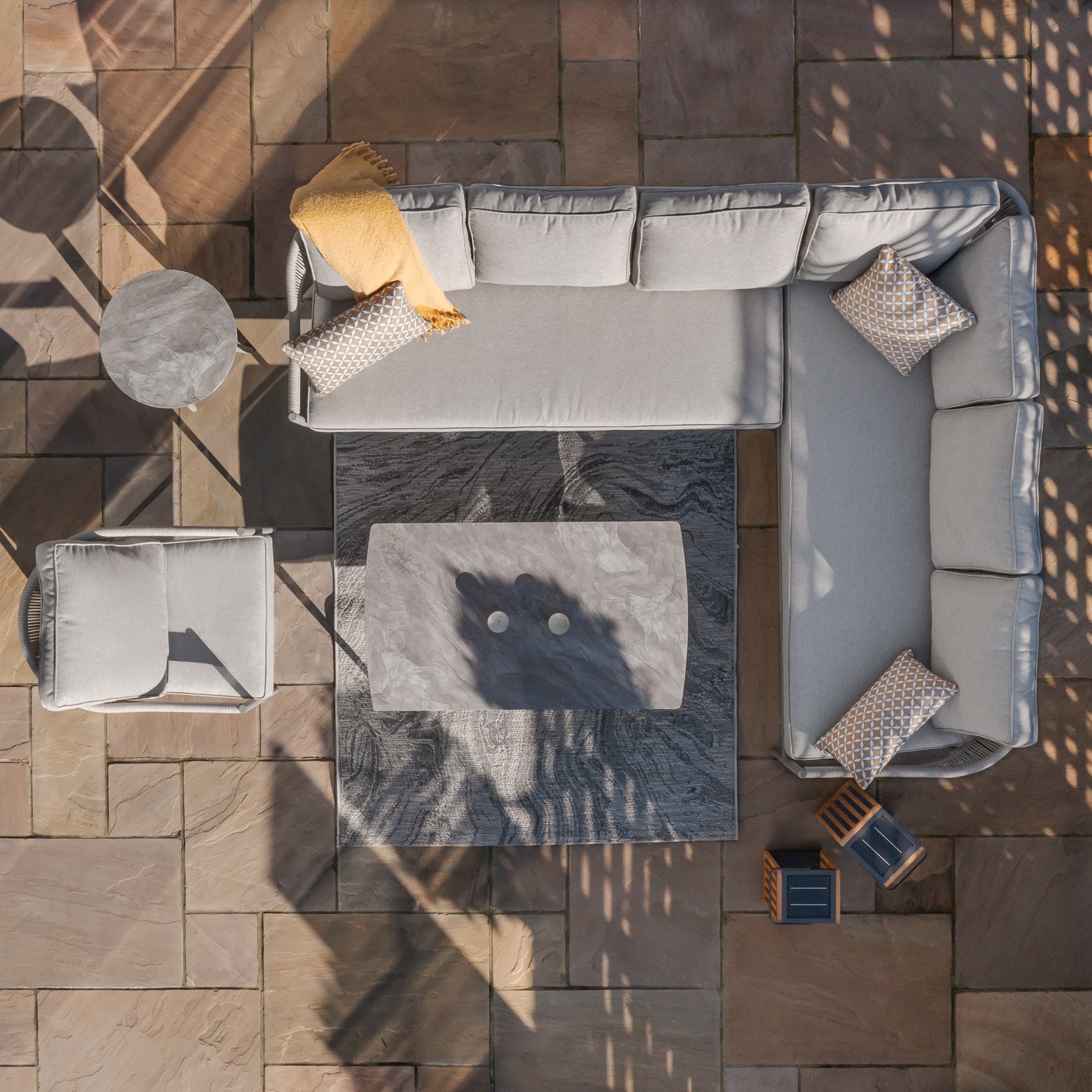 Florence Large Corner Sofa Set with Armchair - Cool Linen
