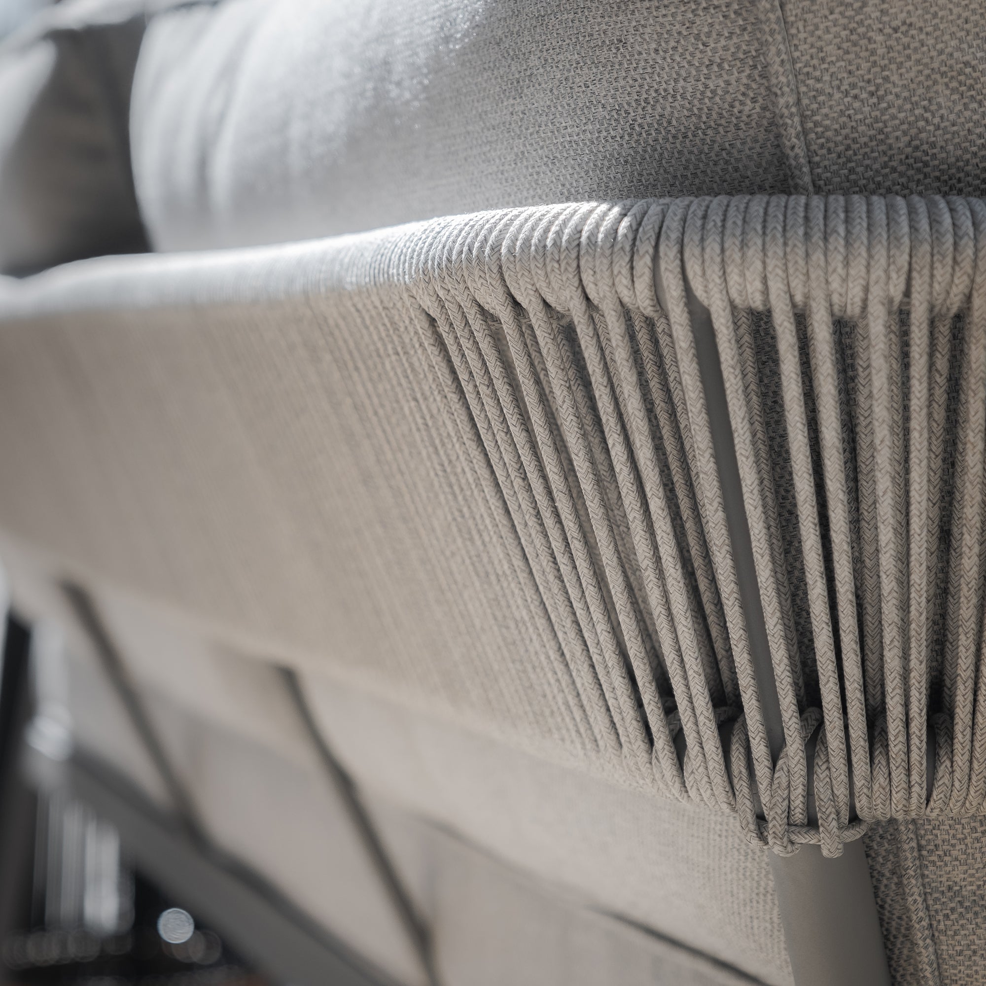 Florence Grey Cool Linen Outdoor Corner Sofa Set Large