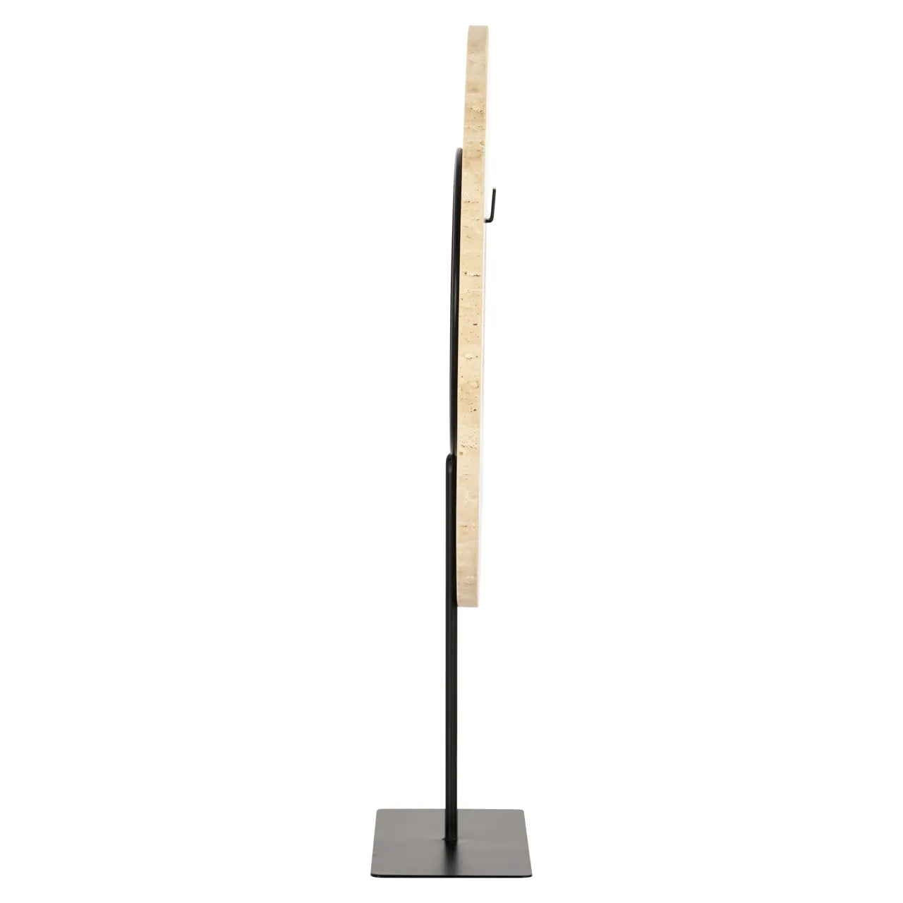 Richmond Interiors Manou Beige Travertine Donut Ornament Stand Large