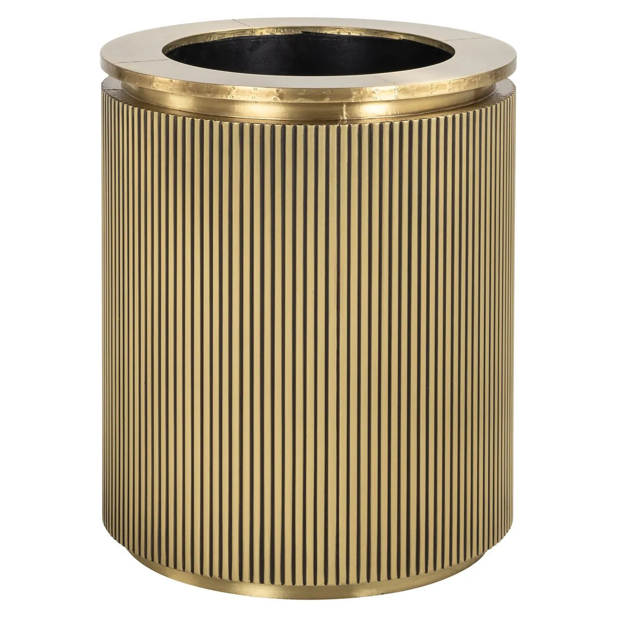 Richmond Interiors Ironville Brushed Gold Large Flower Pot Planter