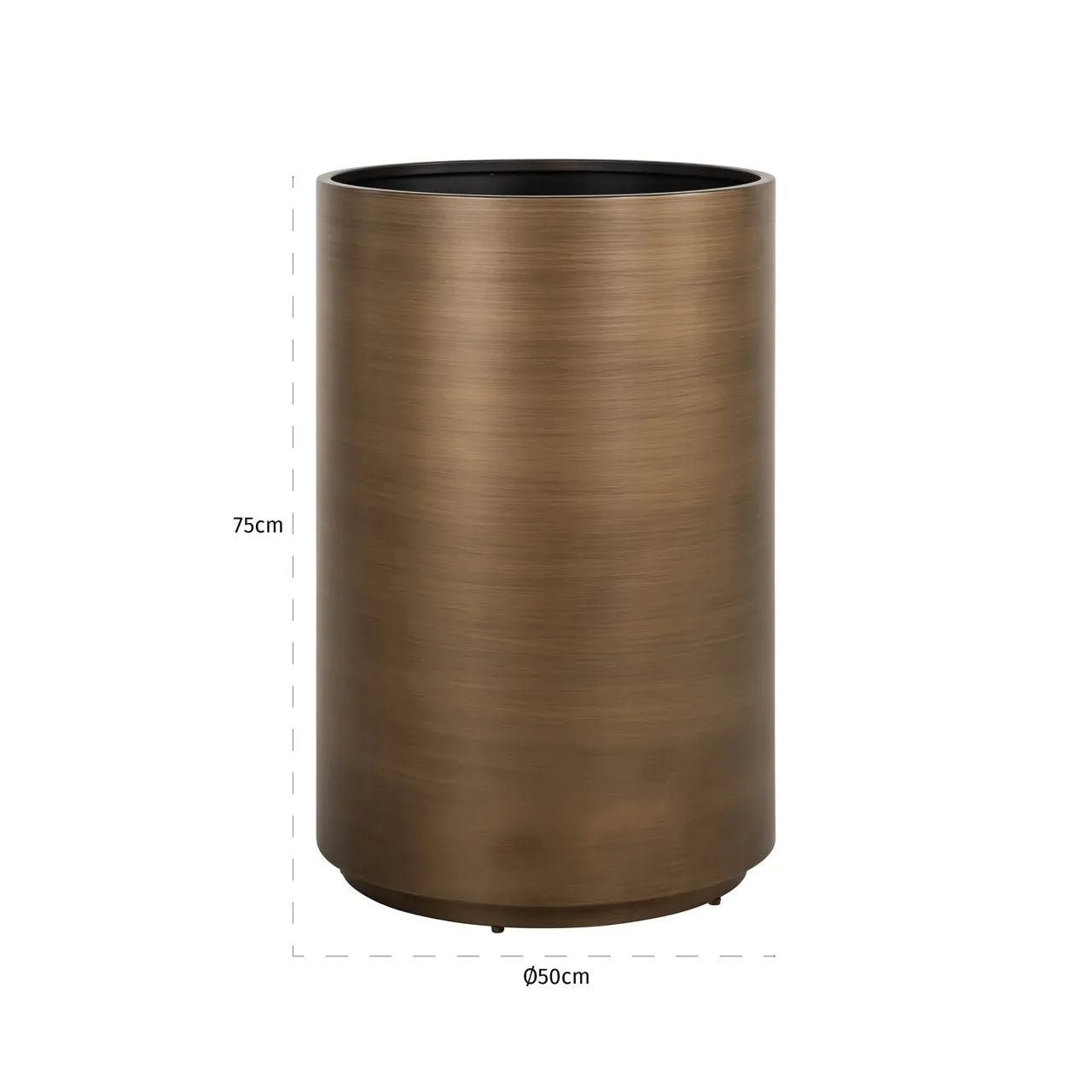 Richmond Interiors Dira Brushed Gold Planter | Large