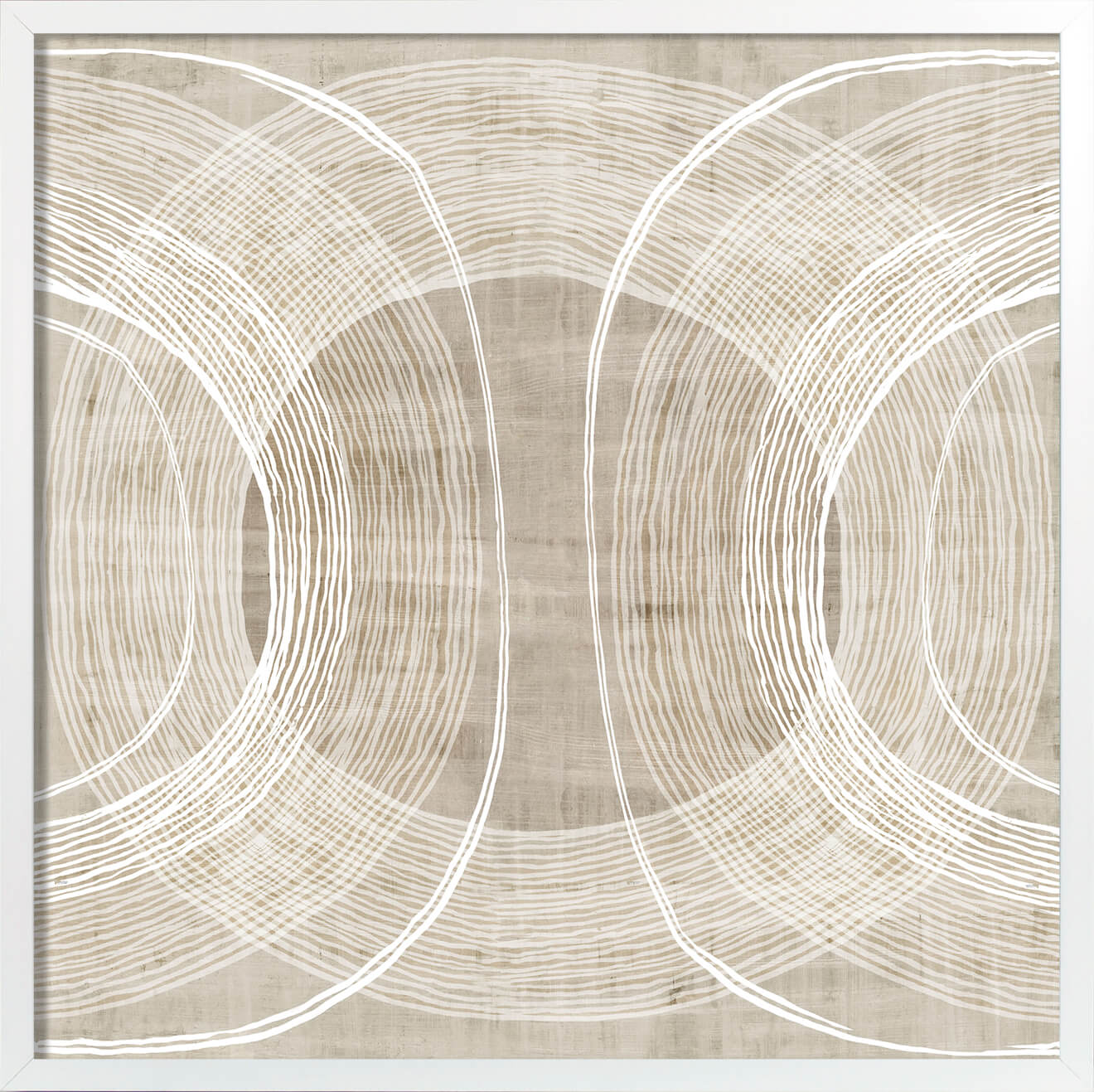Organic Circles I - Framed Wall Art - 63x63cm