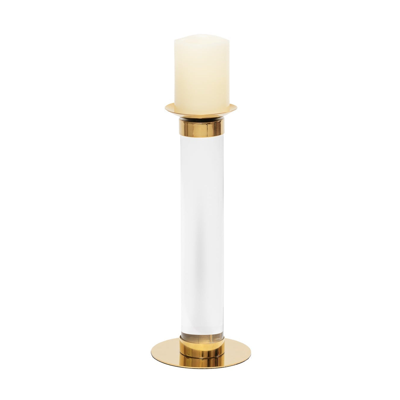 Pillar Polished Bras Candle Holder Large