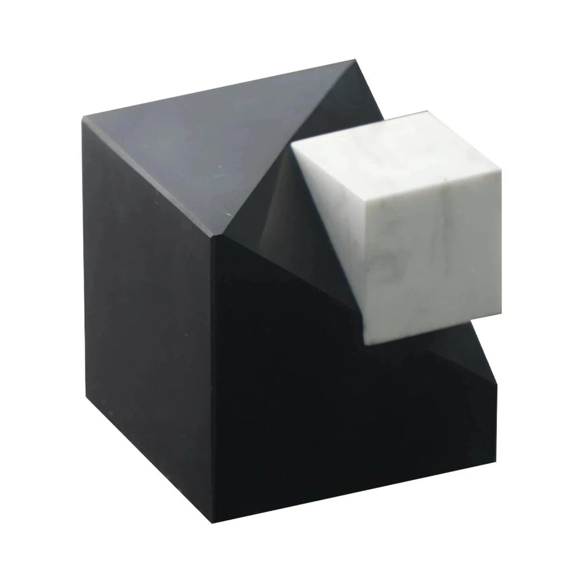 Cubic I Black Marble Sculpture