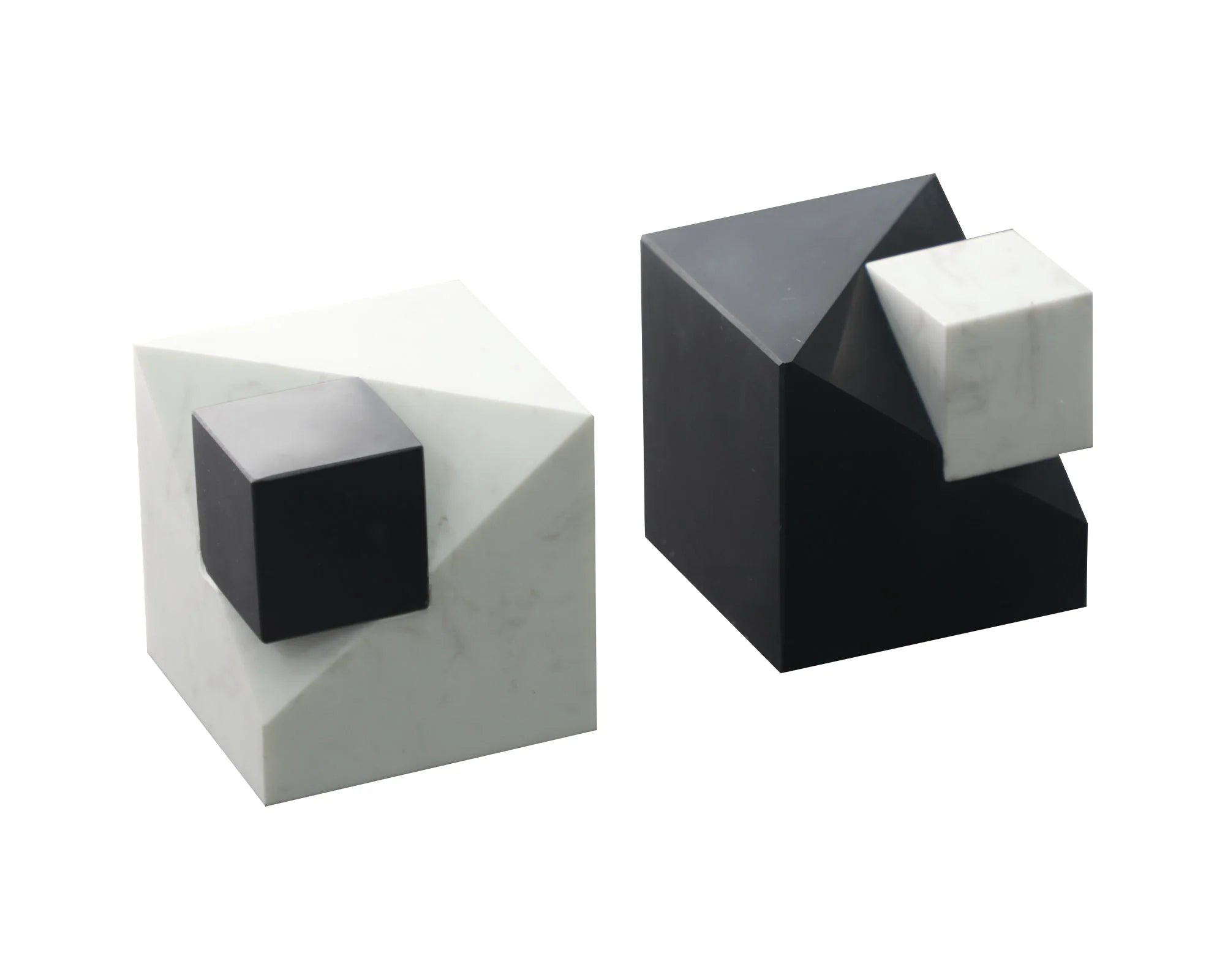 Cubic I Black Marble Sculpture