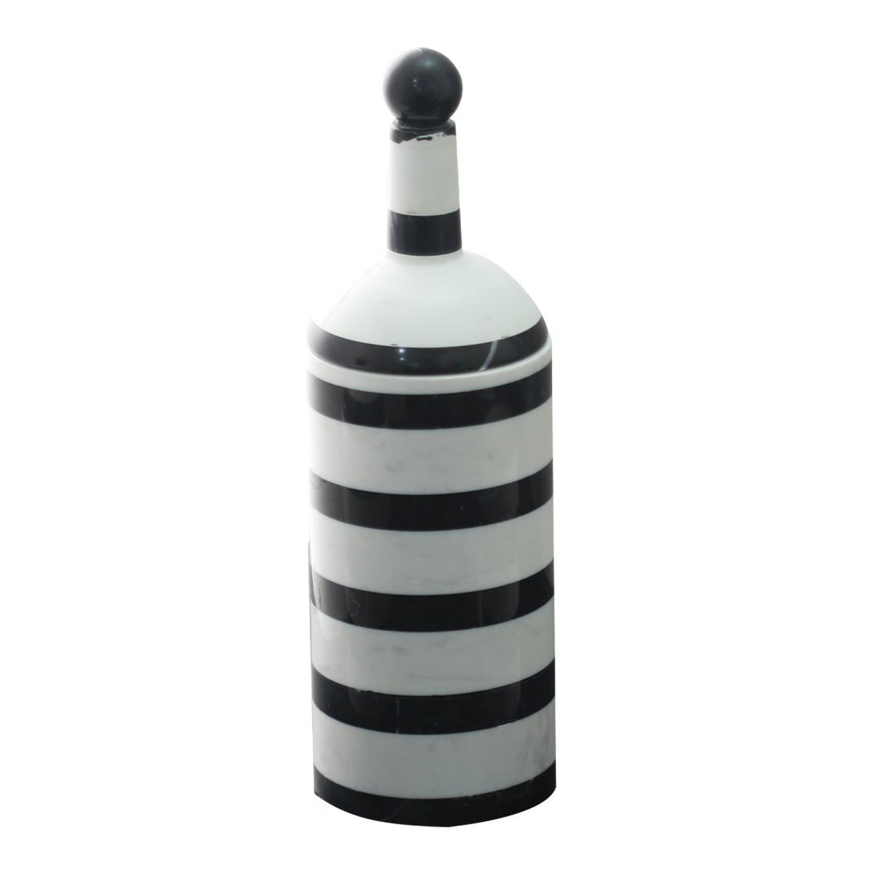 Albion I Black & White Marble Jar Large