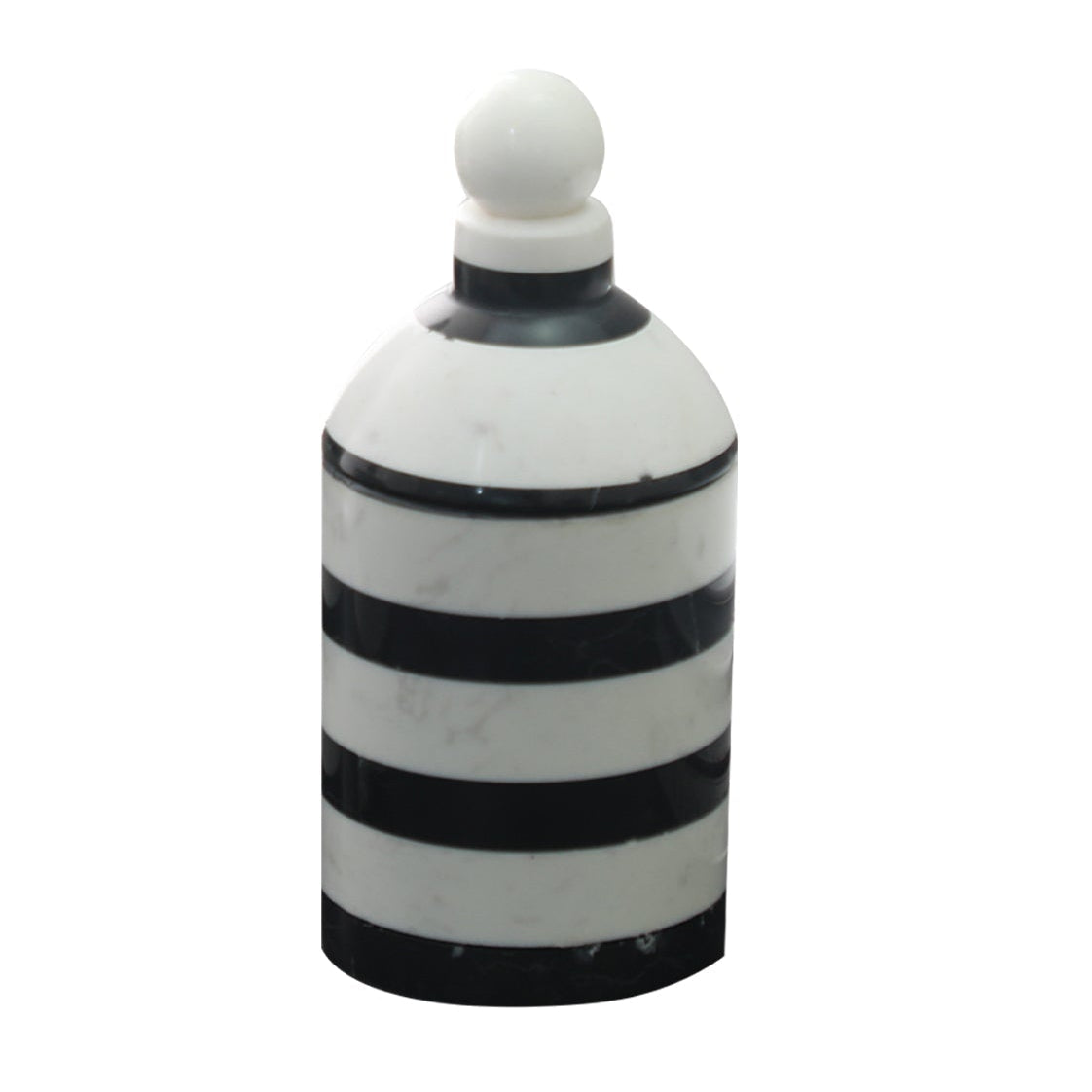 Albion II Black & White Marble Jar Small
