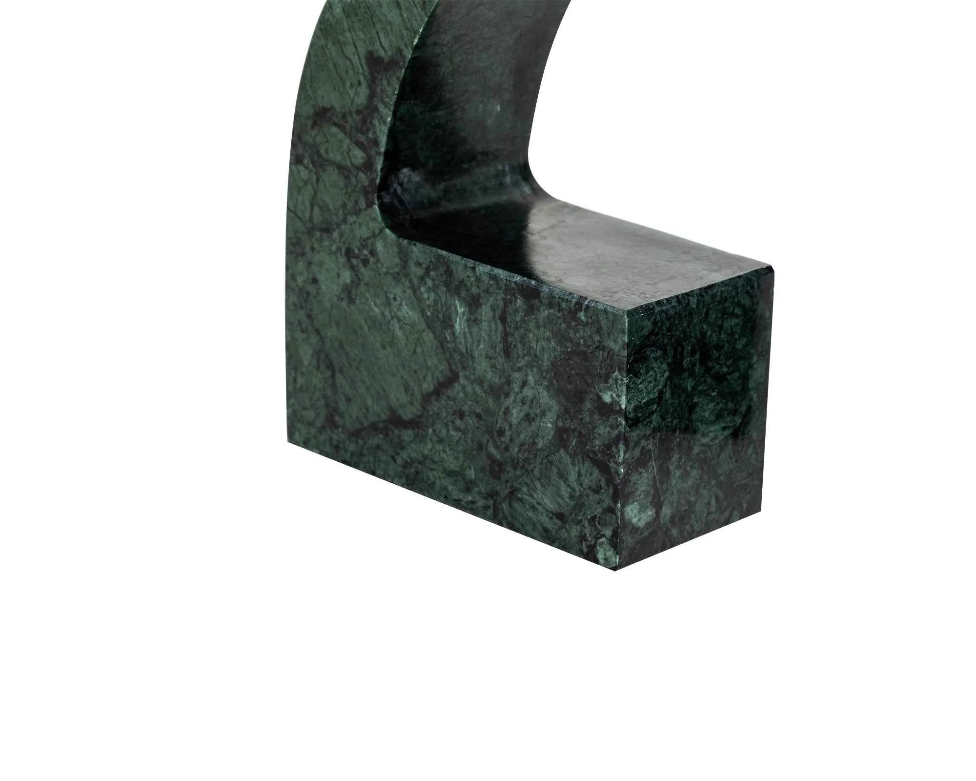 Calon II Grey Green Marble Apostrophe Bookend