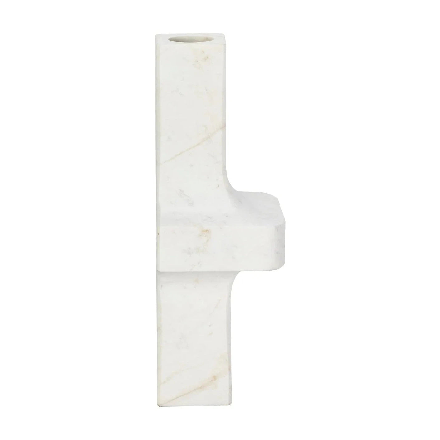 Adler White Marble Sculptural Vase