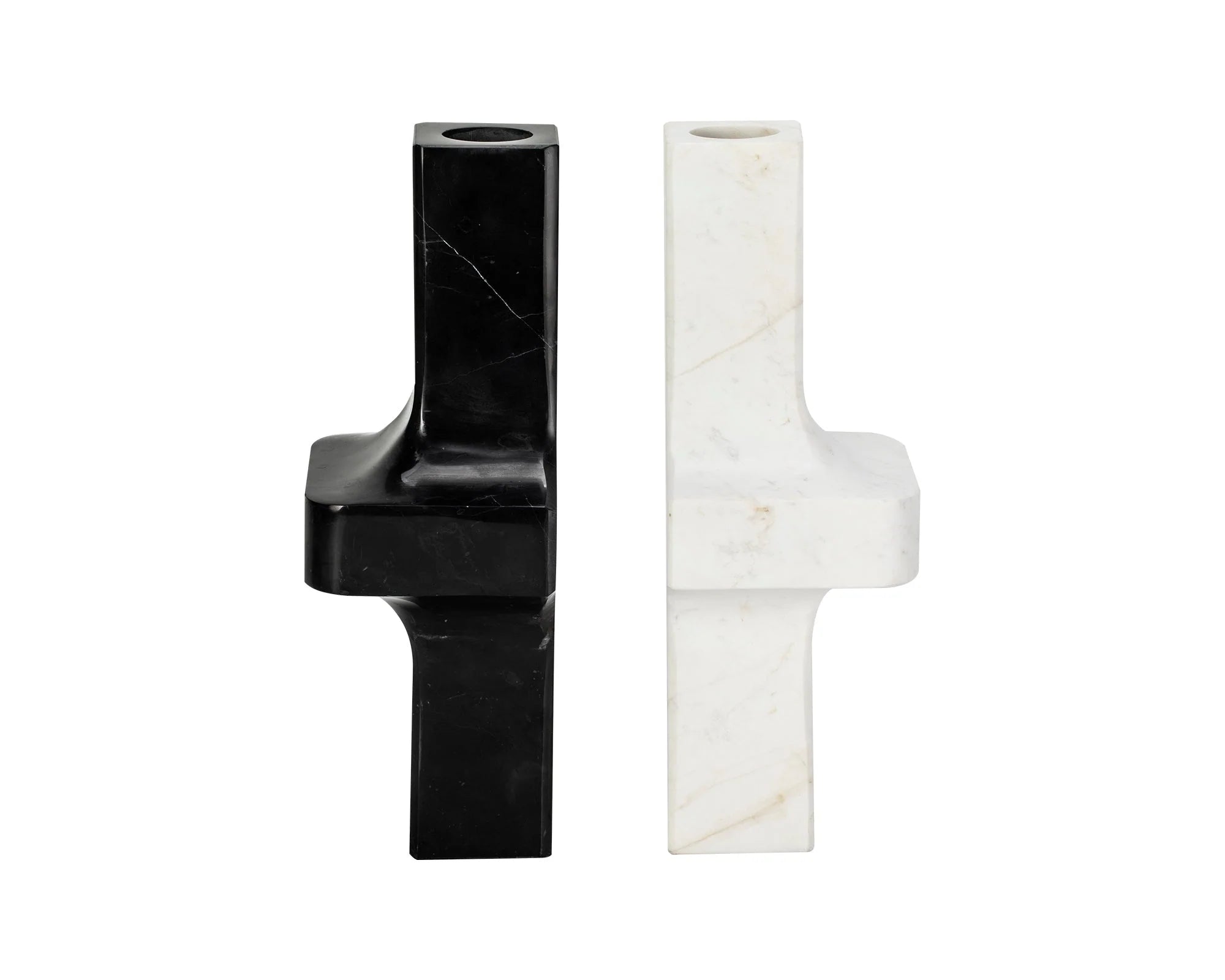 Adler White Marble Sculptural Vase