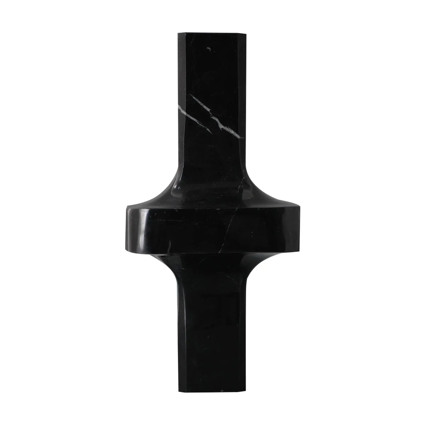 Adler Black Marble Sculptural Vase