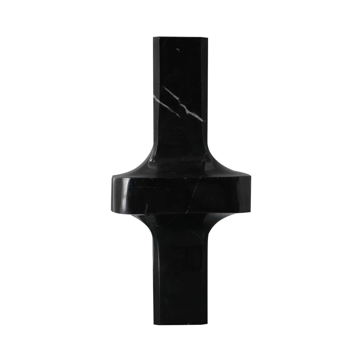 Adler Black Marble Sculptural Vase