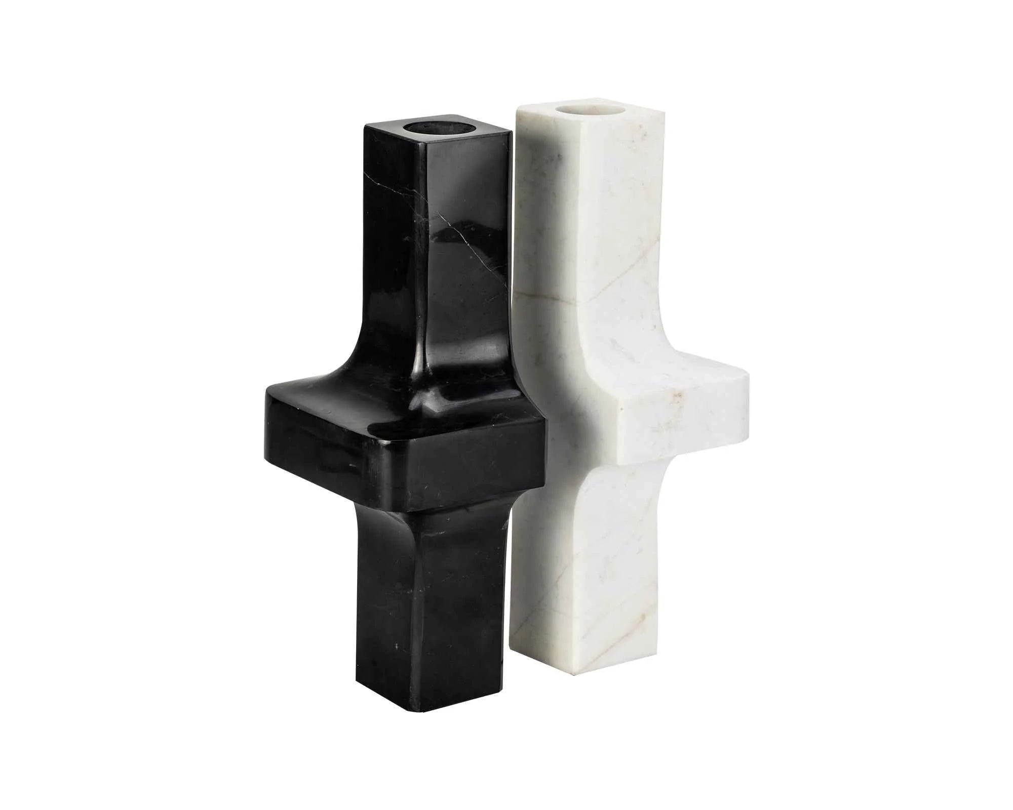 Adler Black Marble Sculptural Vase