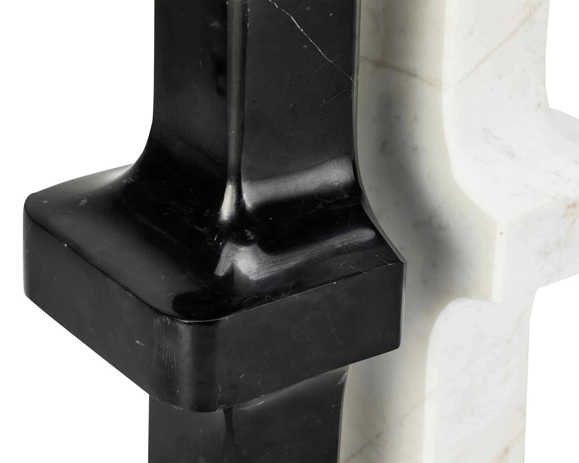 Adler Black Marble Sculptural Vase