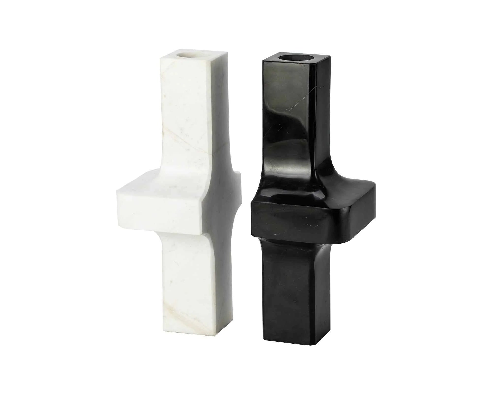 Adler Black Marble Sculptural Vase