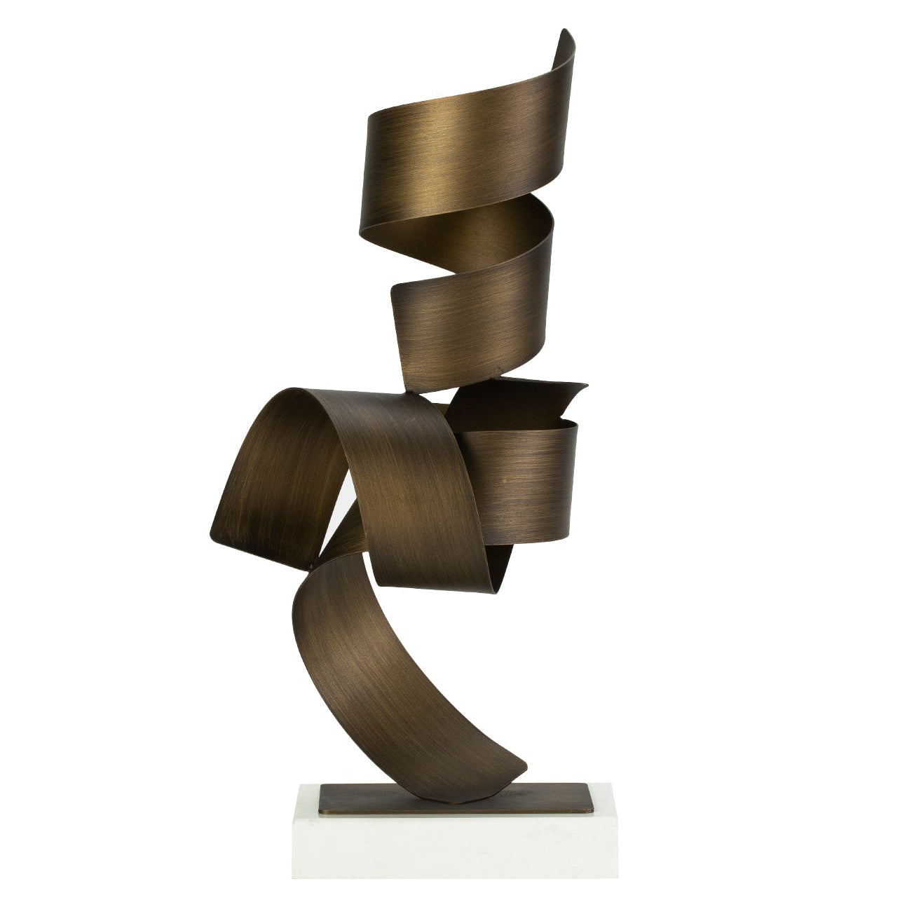 Clavo Bronze Steel & White Marble Table Decoration