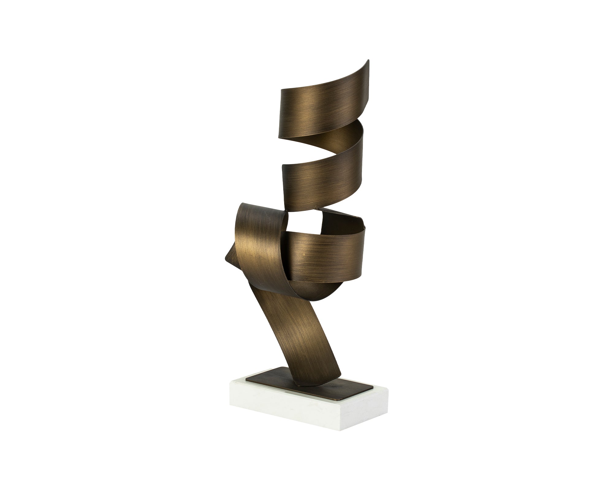 Clavo Table Decoration - Bronze Steel & White Marble