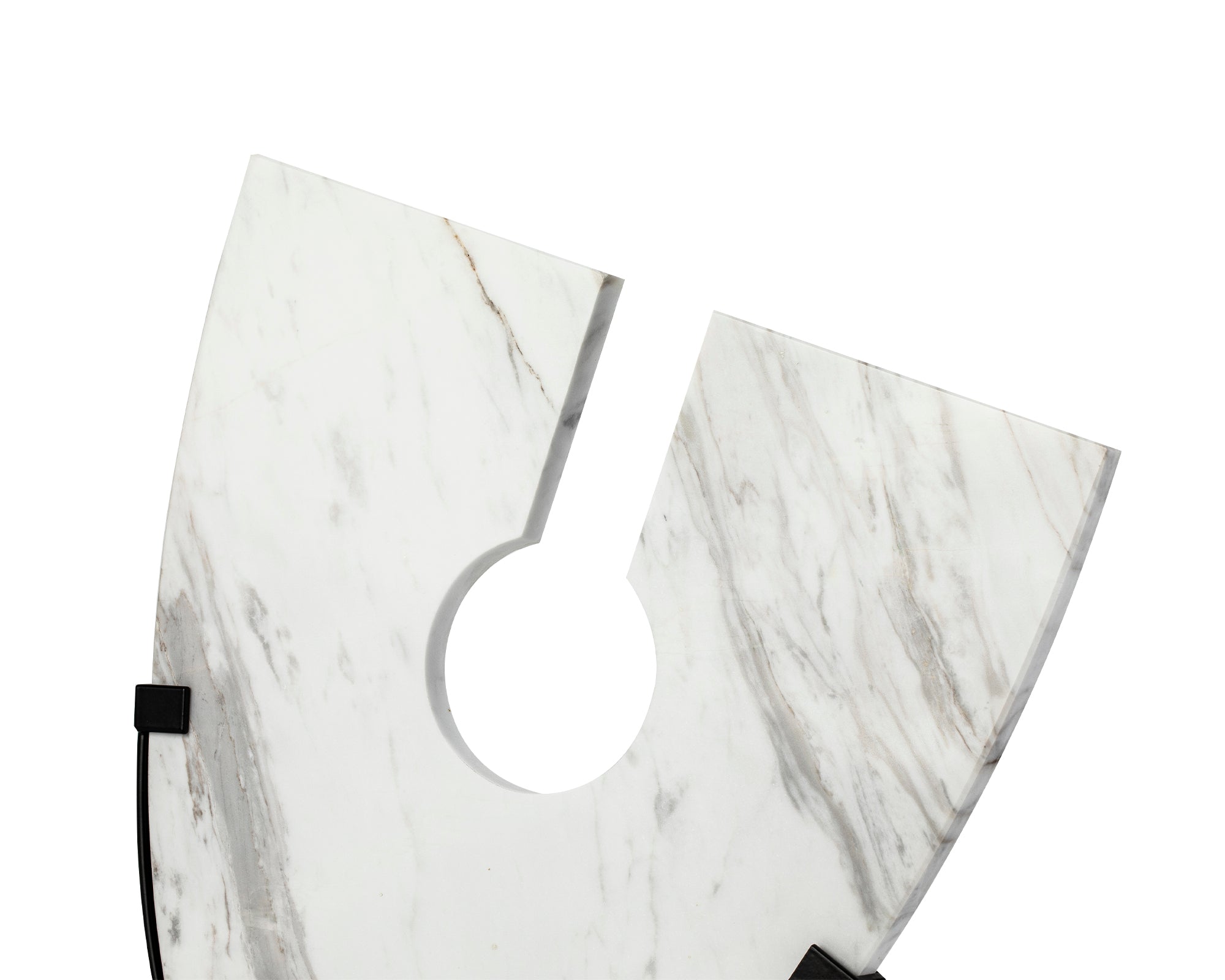 Celeste Table Sculpture - White Marble & Metal
