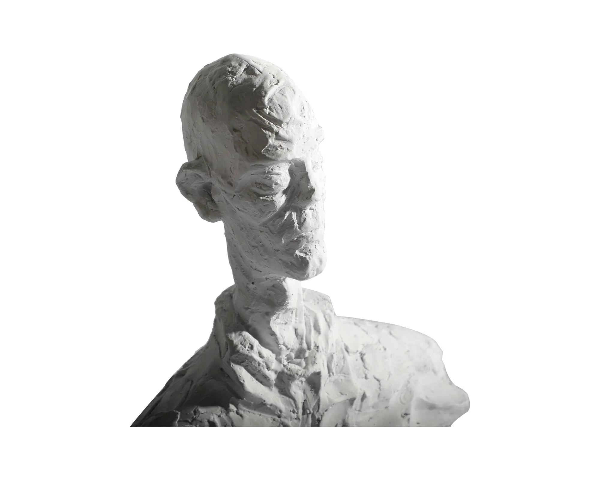 Barton White Resin Abstract Man Sculpture