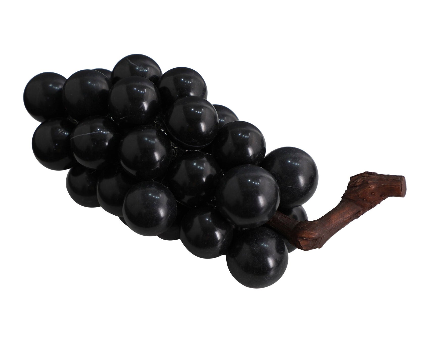 Marble Grapes Black Ornament