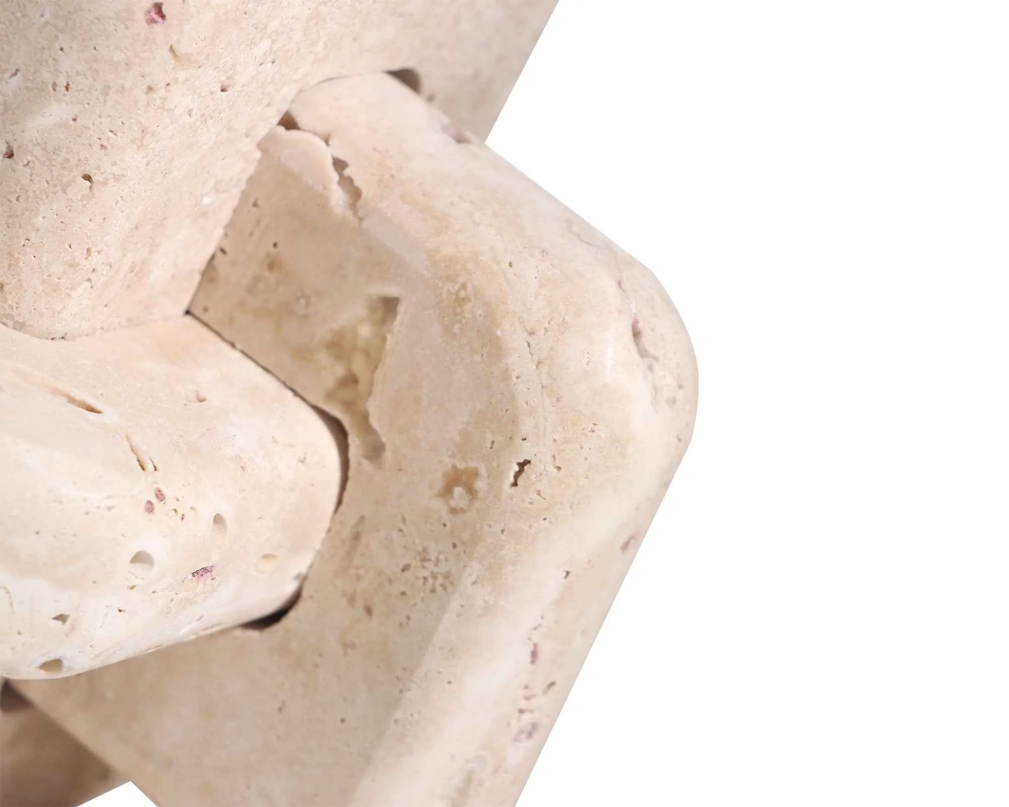 Set of 2 Carlton Beige Abstract Sculptures