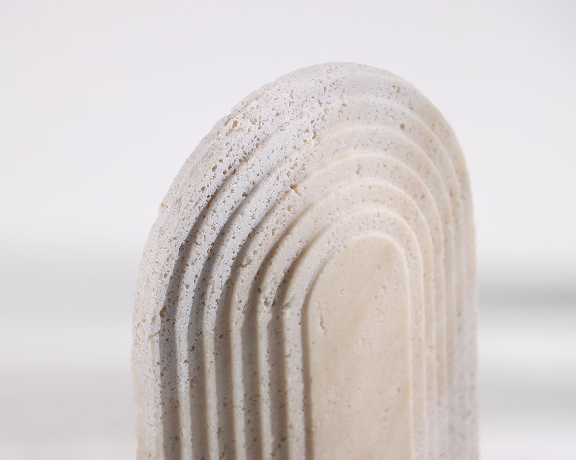 Arch I Travertine Sculpture - Curved