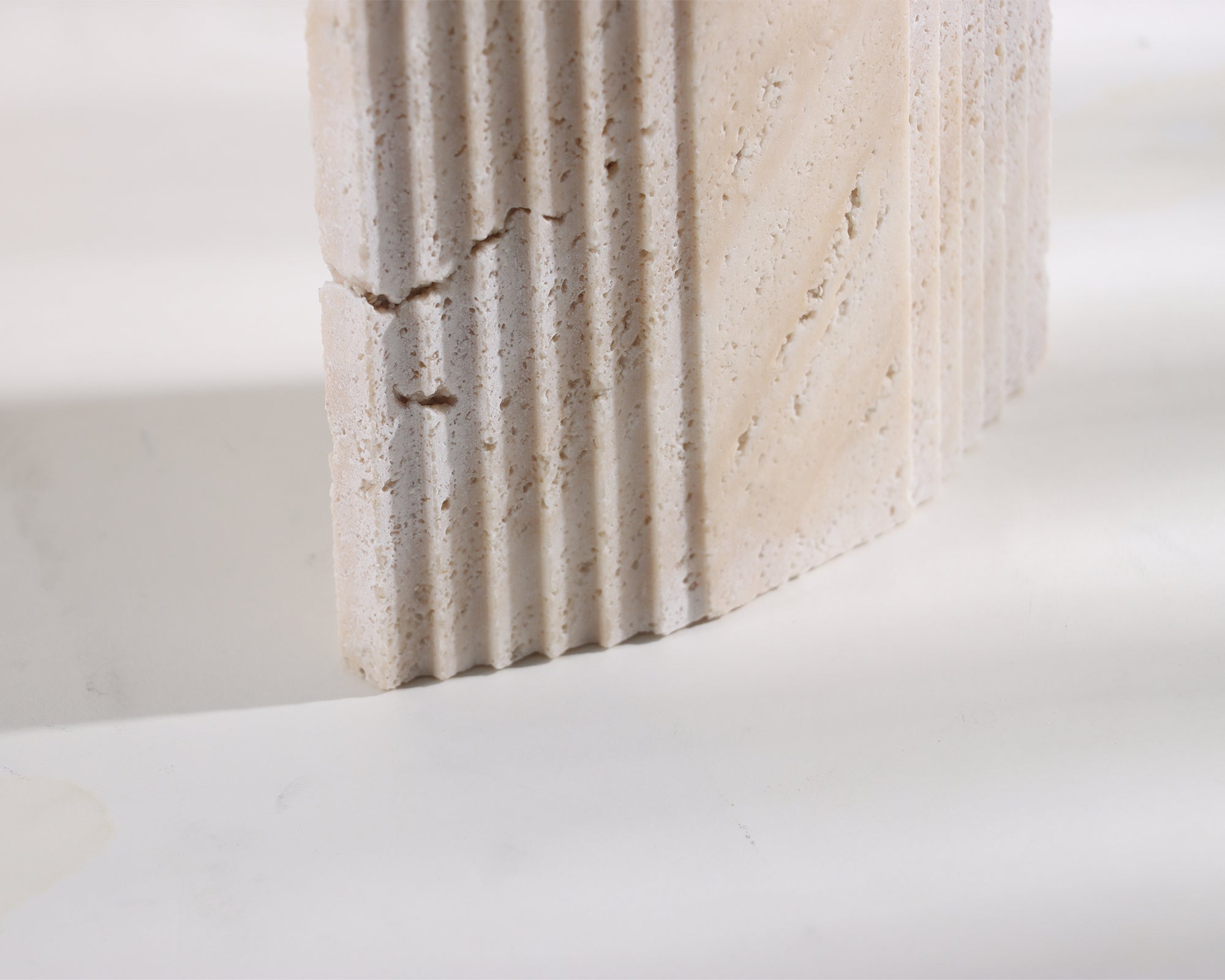 Arch I Travertine Sculpture - Curved