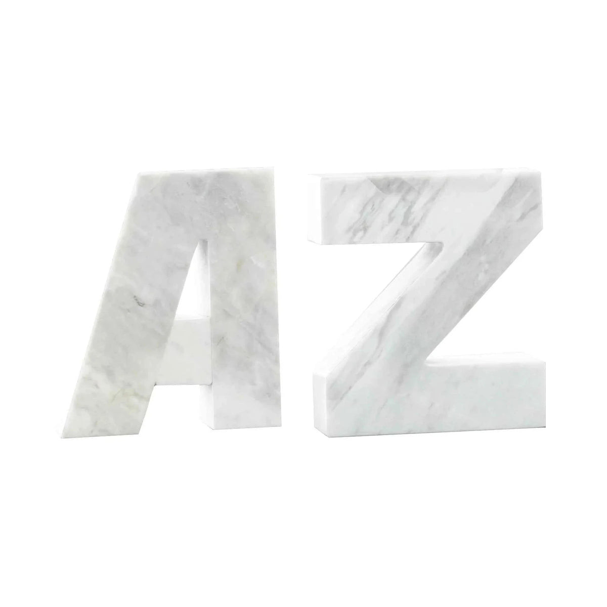 AZ White Marble Bookend