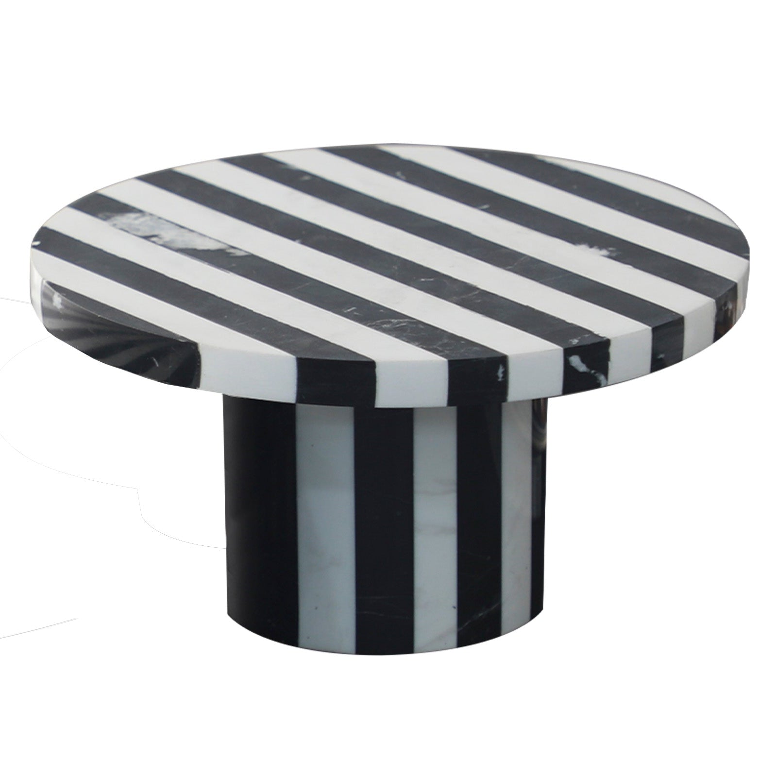 Monochrome Black & White Marble Tray Medium