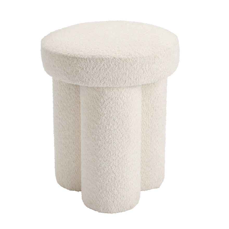 Fargo Snow White Boucle Stool
