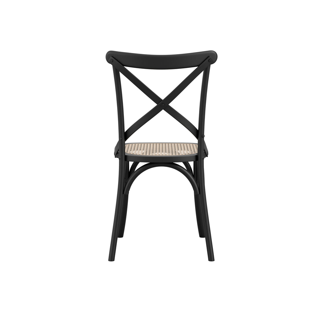 Set of 2 Fitzroy Black Beech Wood & Cane Dining Chair