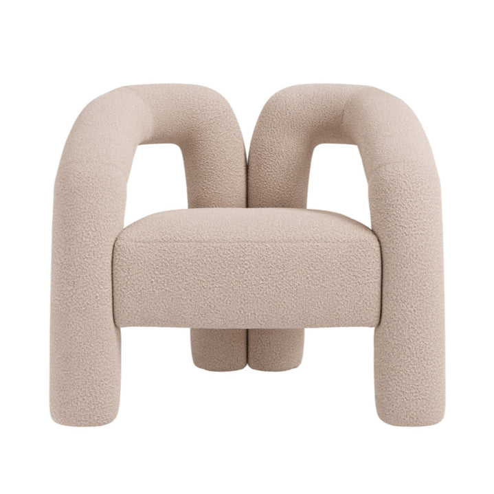 Freyja Buff Cream Boucle Tripod Accent Armchair