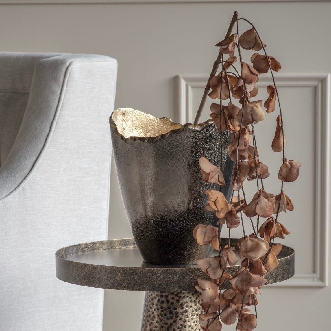 Merapi Lava Gold Vase Large