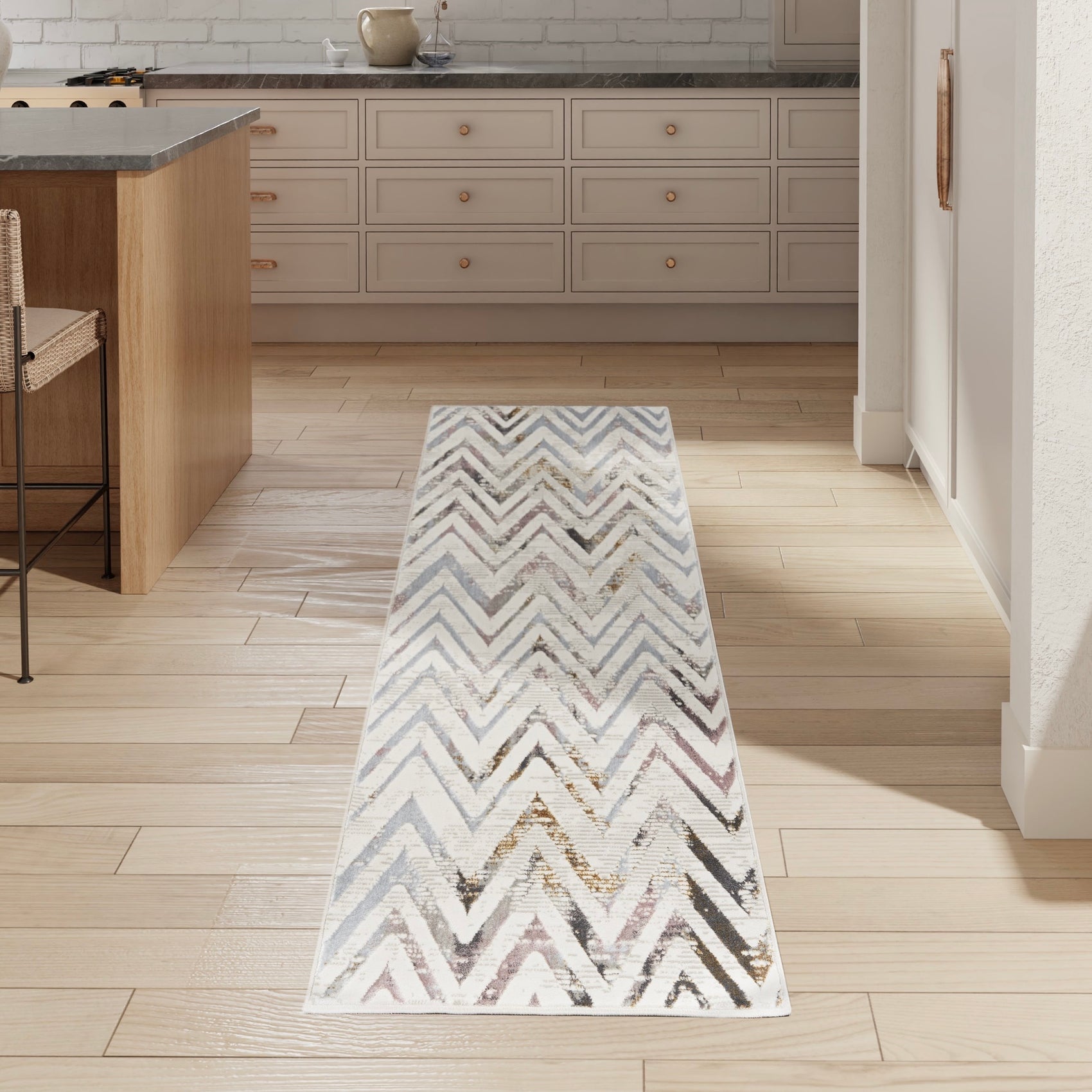 Nourison Glitz GLZ05 Multi Colour Runner Rug
