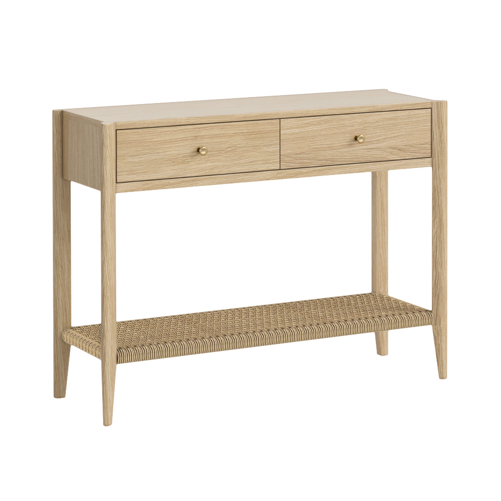 Harlow Natural Oak Wood Console Table 100cm