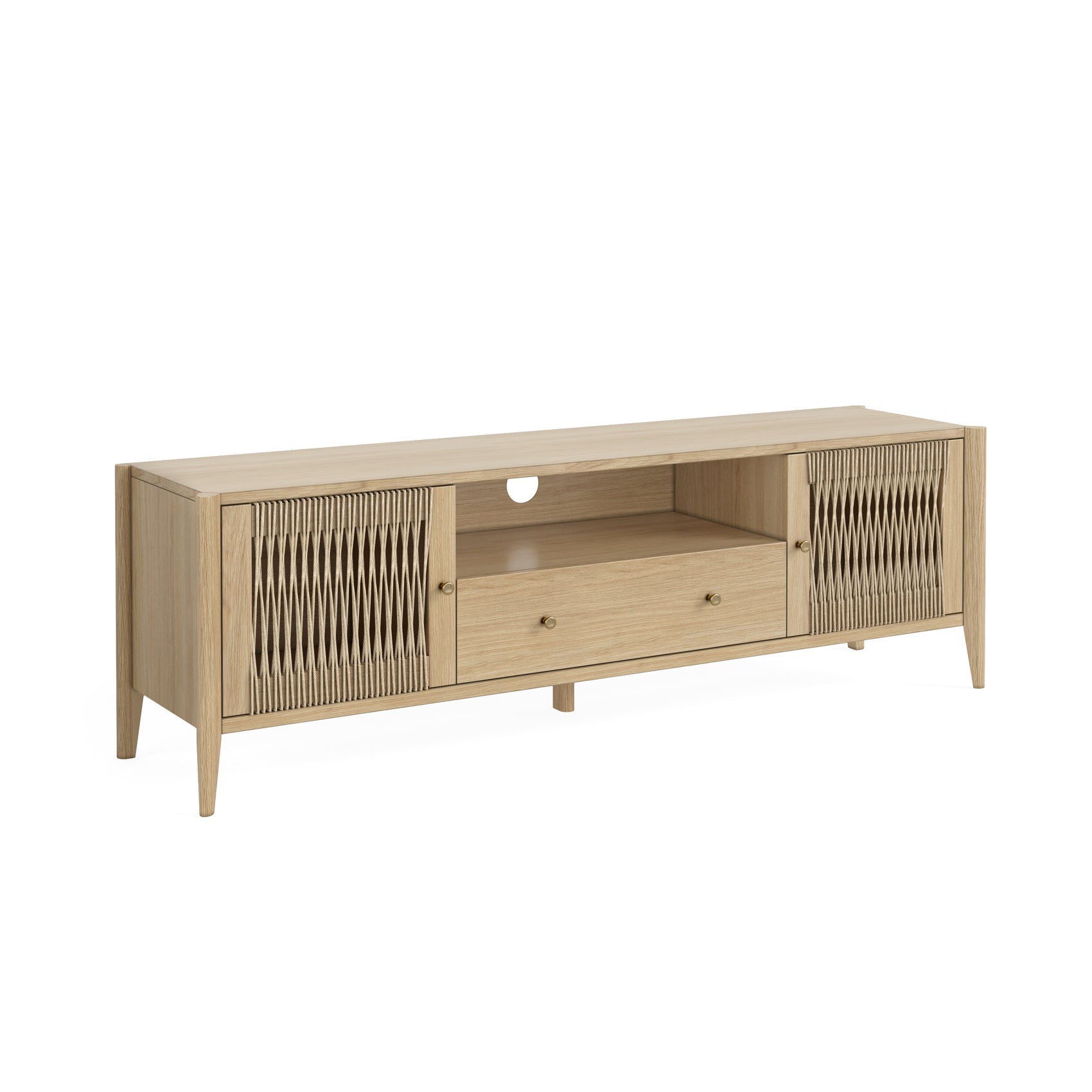 Harlow Natural Oak Wood TV Unit 160cm