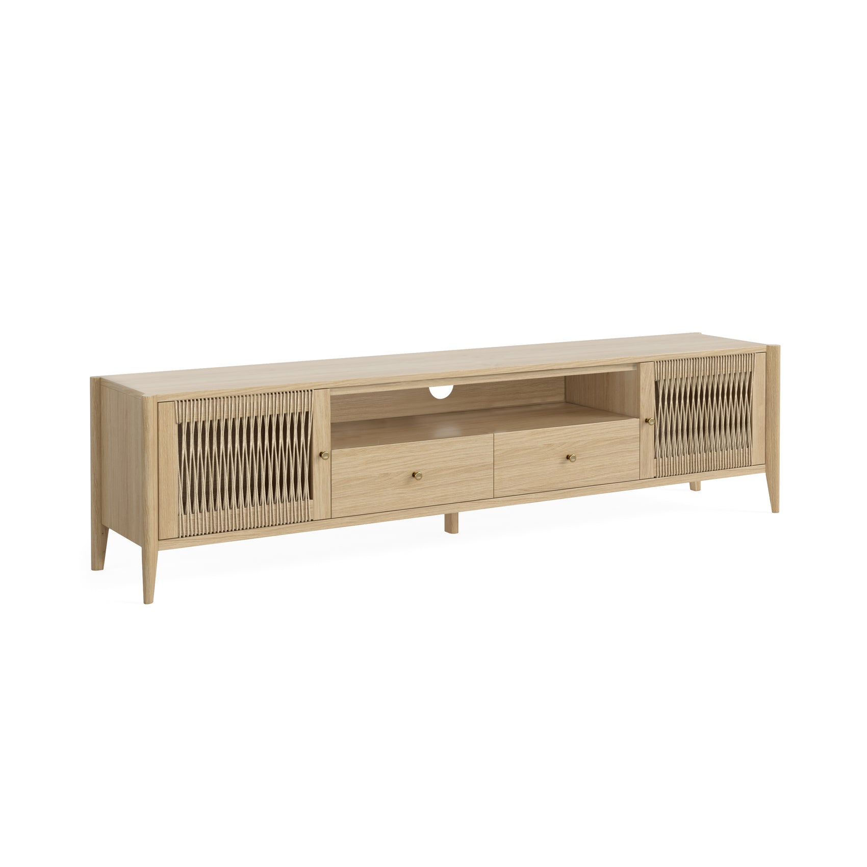 Harlow Natural Oak Wood TV Unit 200cm