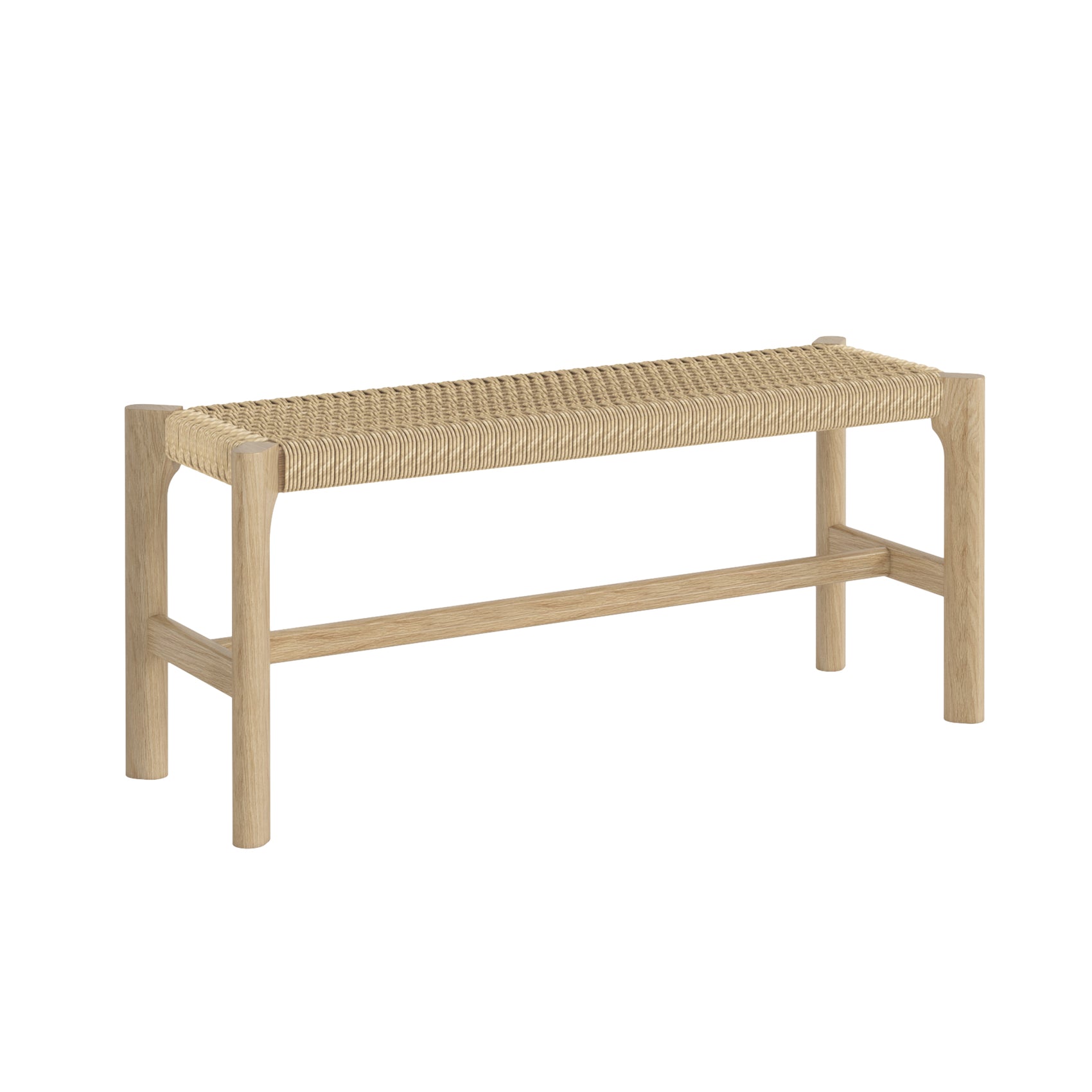 Harlow Natural Oak Wood Dining Bench 110cm