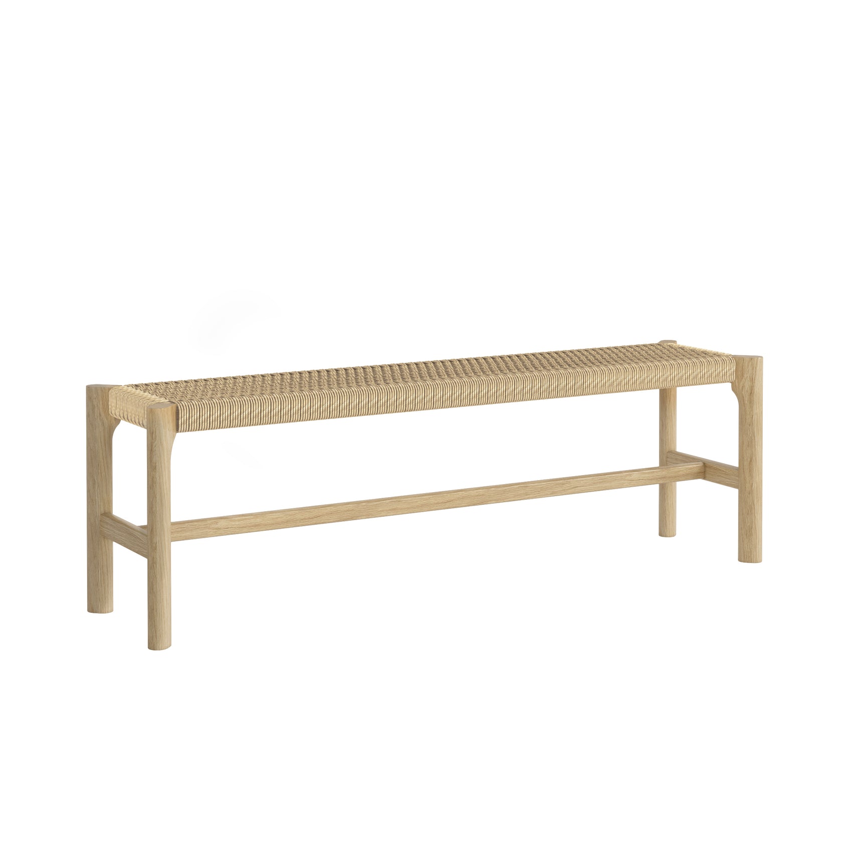 Harlow Natural Oak Wood Dining Bench 150cm