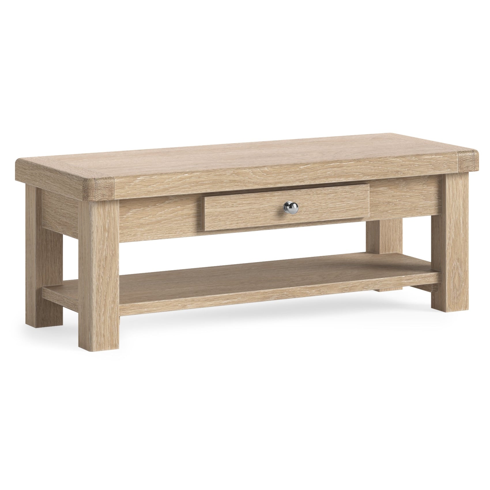 Jackson Whitewash Oak Wood Coffee Table