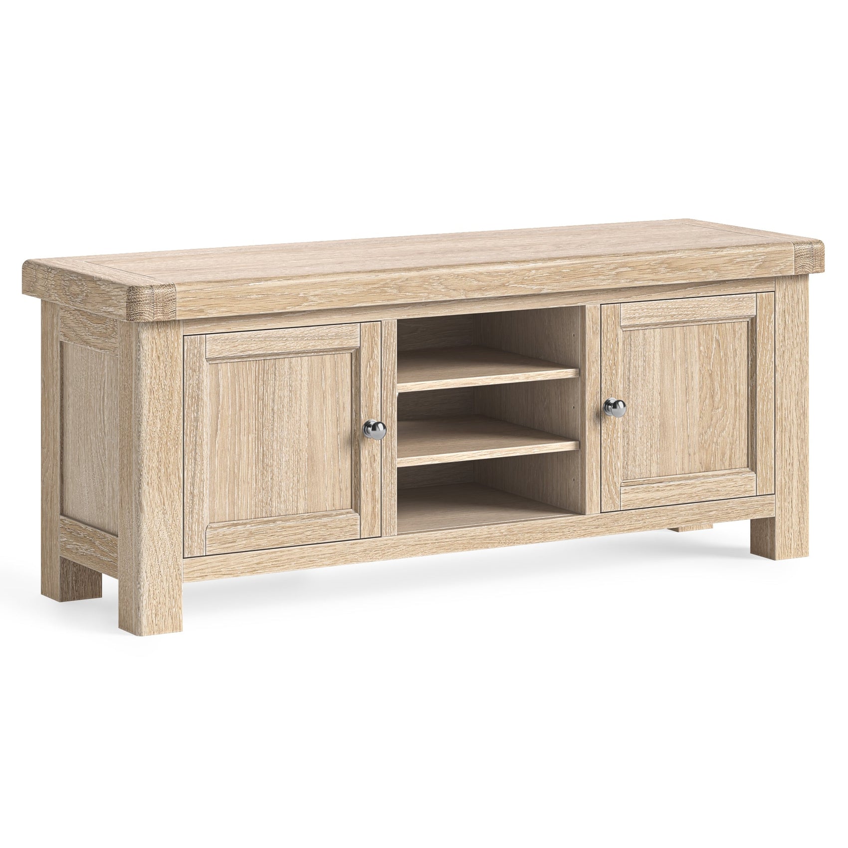 Jackson Whitewash Oak Wood TV Unit 1400