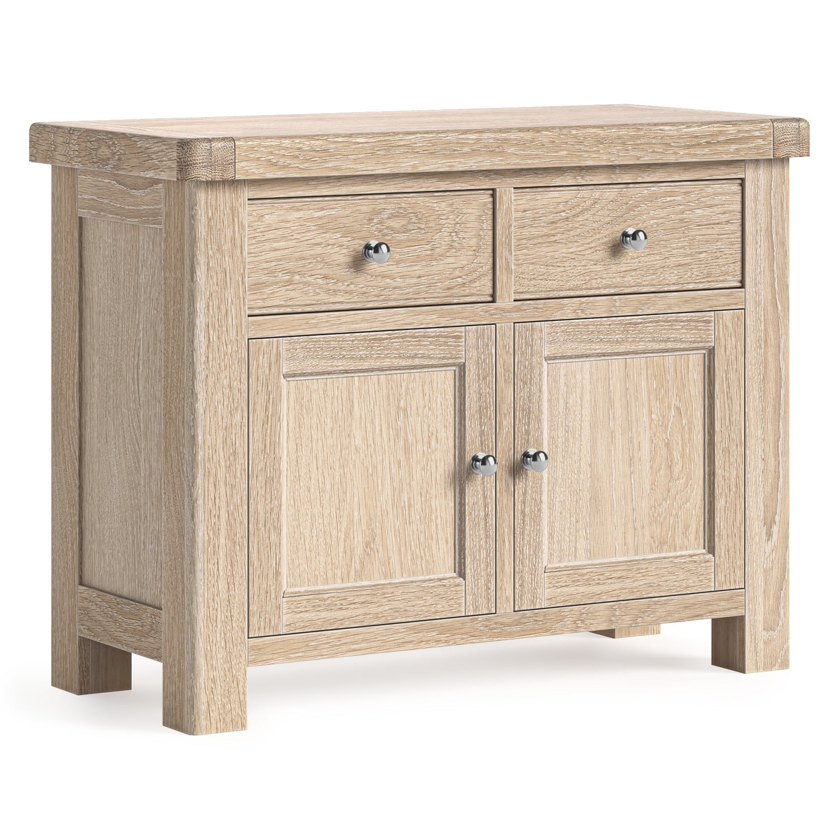 Jackson Whitewash Oak Wood Sideboard - Small