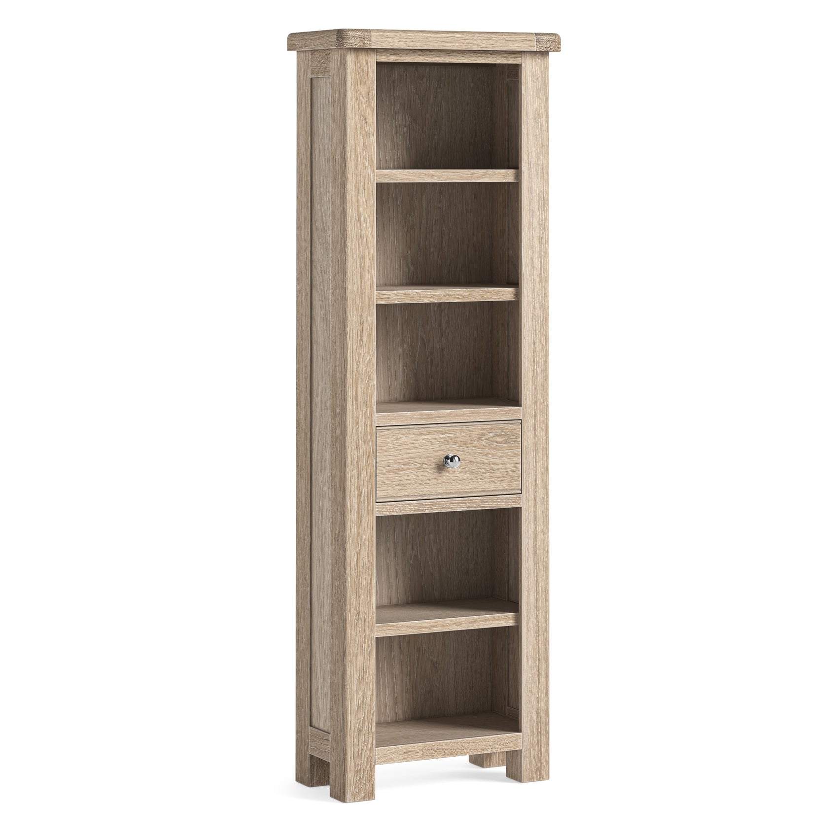 Jackson Whitewash Oak Wood Slim Display Unit