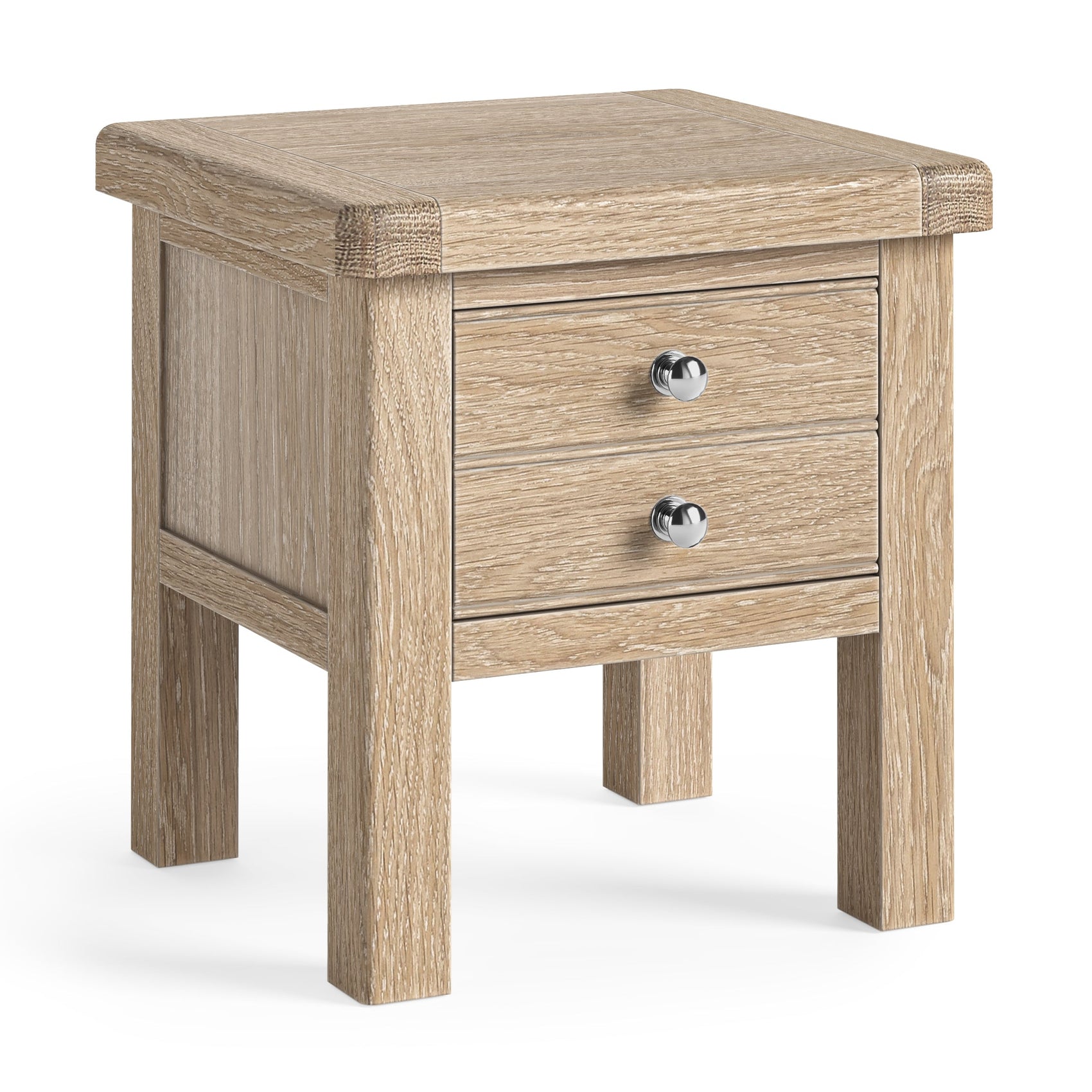 Jackson Whitewash Oak Wood Lamp Table