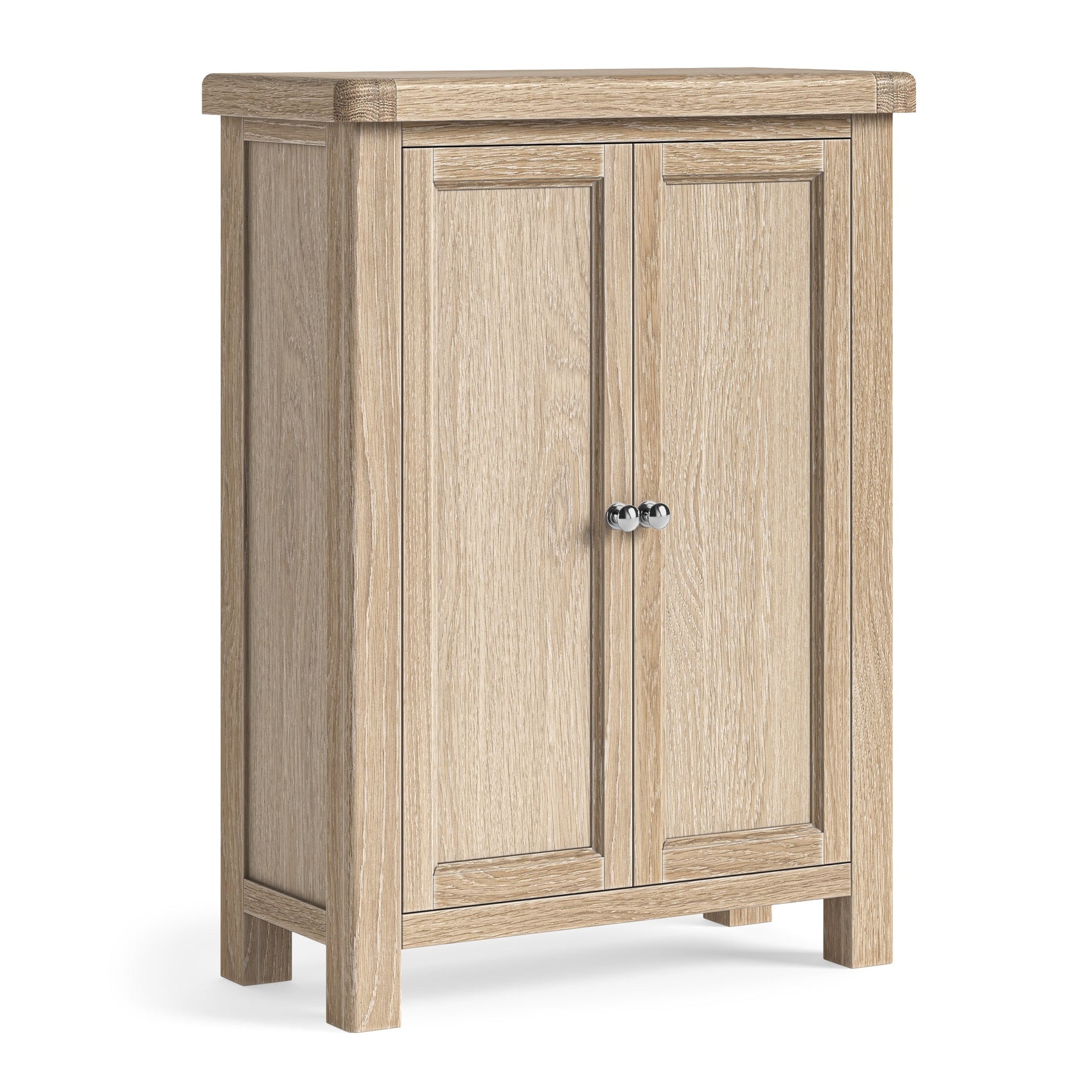 Jackson Whitewash Oak Wood Shoe Storage