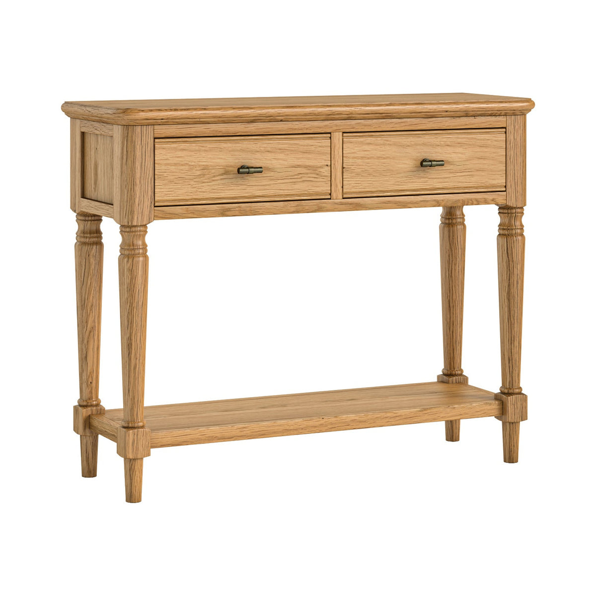 Ashcombe Oak Wood Console Table with Shelf