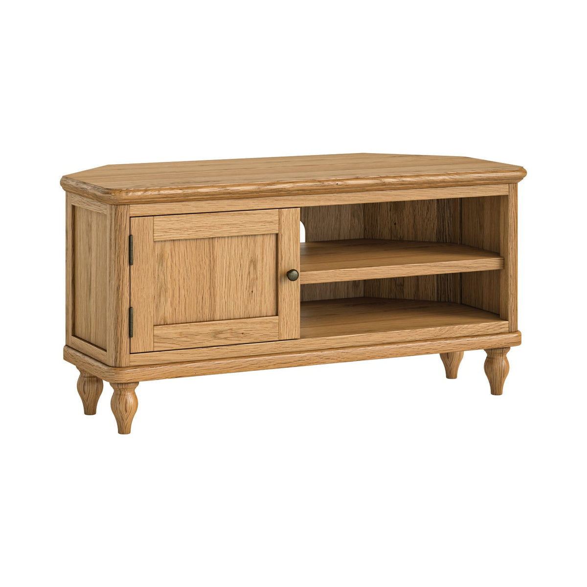 Ashcombe Oak Wood Corner TV Unit