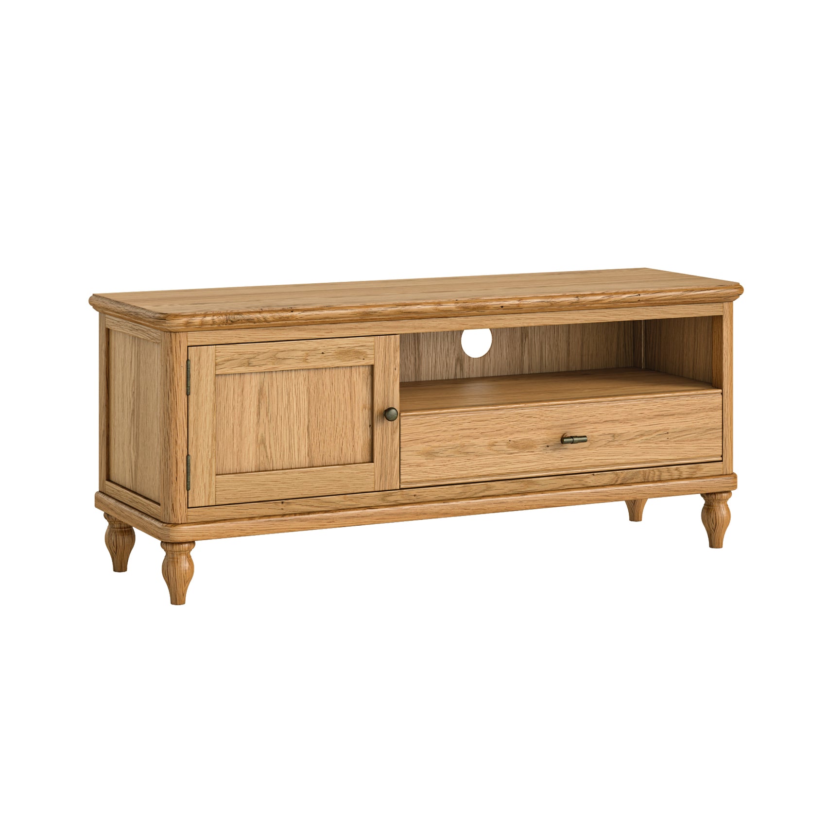Ashcombe Oak Wood TV Unit 120cm