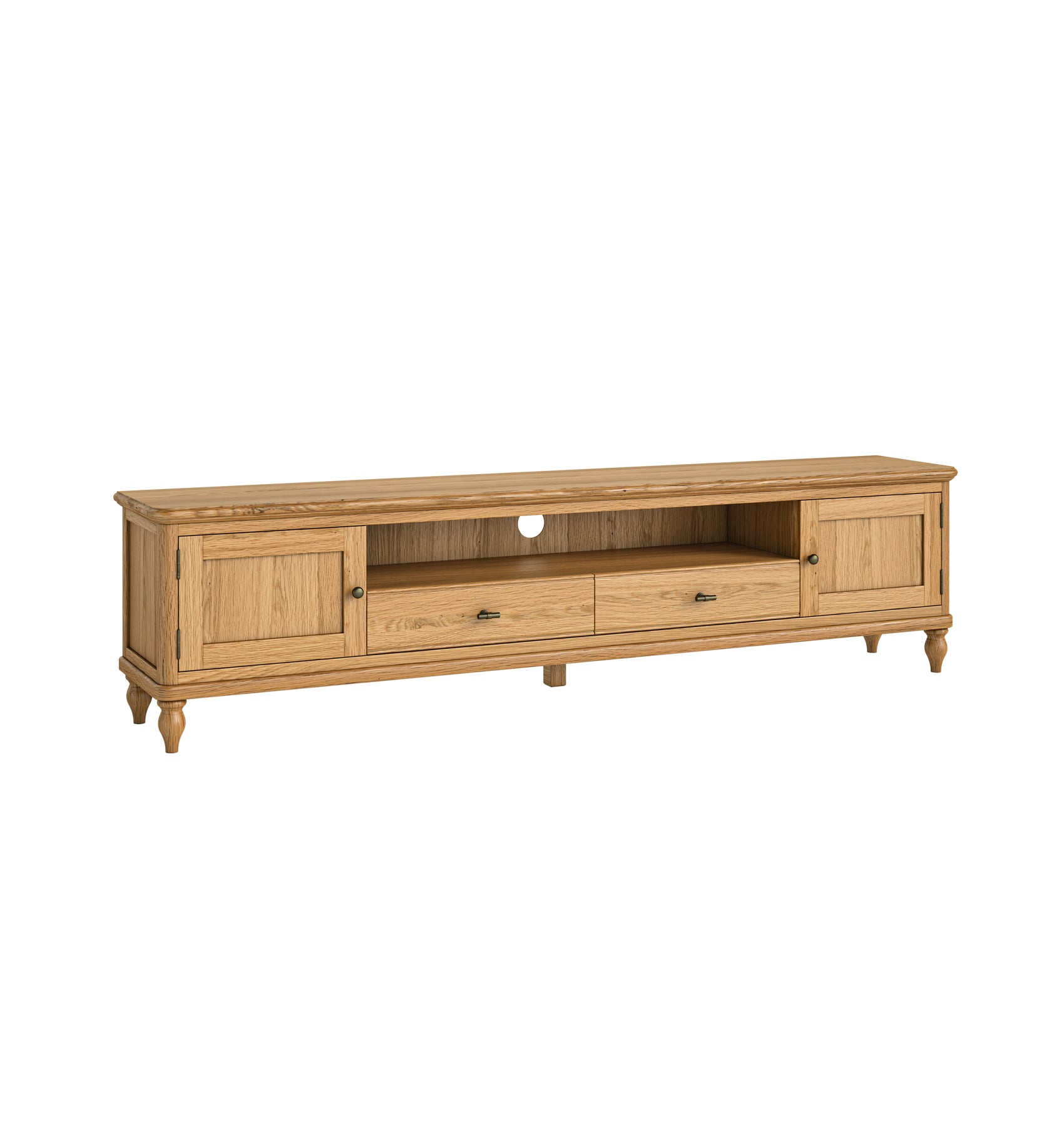 Ashcombe Oak Wood TV Unit 200cm